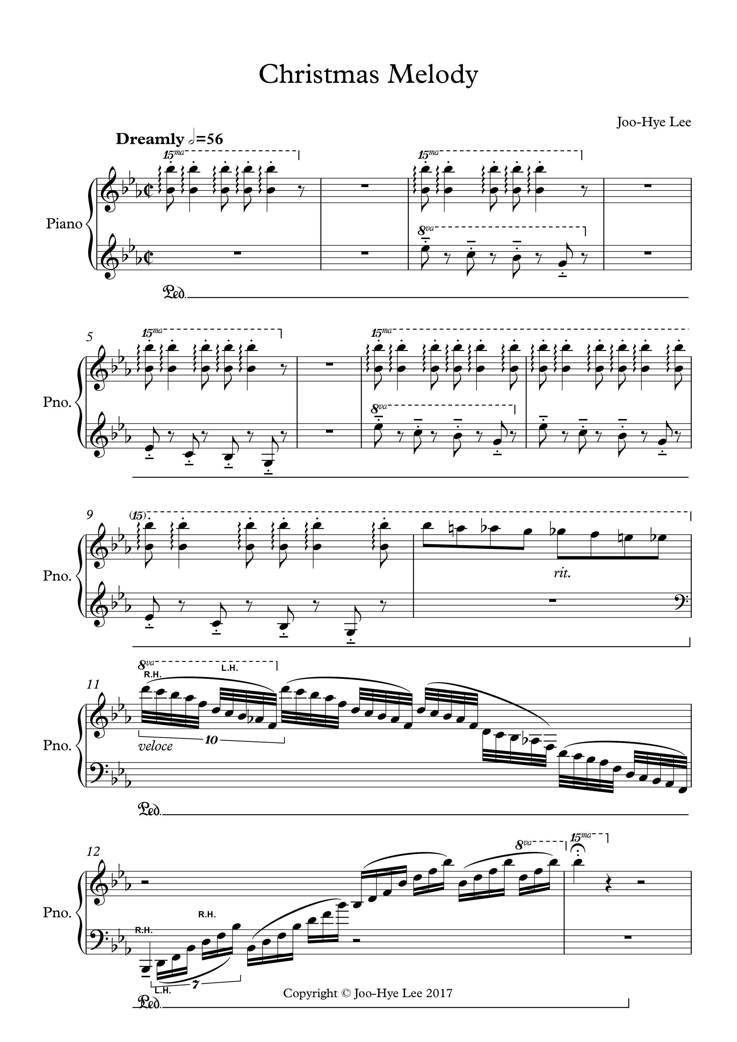 Christmas Melody for Violin and Piano